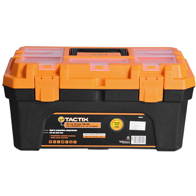 

Tactix 320112 Toolbox 507cm 20 &quot Large Plastic Household Toolbox Box Tool Storage Box Double Hardware Toolbox