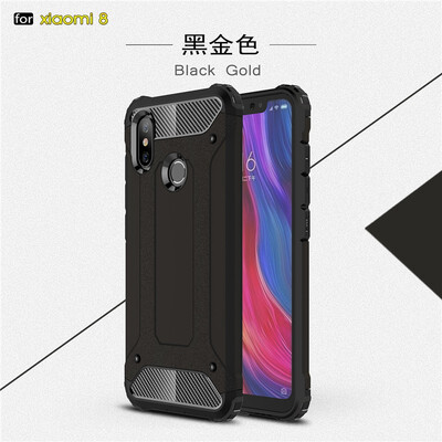 

Fivice Xiaomi MI 8 case Luxury Silicone Diamond Armor PC Hard Shell Phone Case