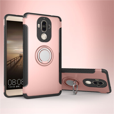 

Fivice Huawei Mate 9 case PC metal ring shell magnetic car bracket TPU phone case