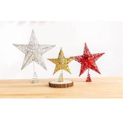 

Tree Top Star Glitter RedGoldSilver Christmas Tree Topper Decoration Xmas