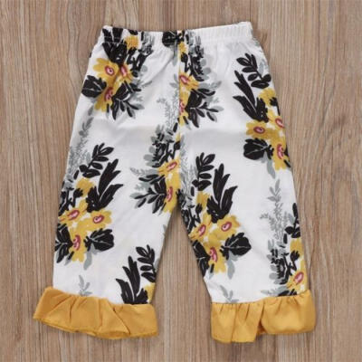 

2pcs Kids Baby Girl Clothes Floral T-shirt Tops DressPants Leggings Outfits Set