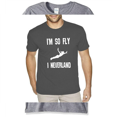 

Adult Im So Fly I Neverland Premium Fitted Sueded Crew T Shirt