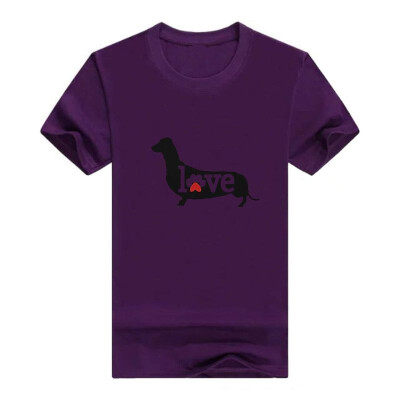 

Dachshund Gift Love Dog PAW Prints Doxie Breed Men T-Shirt