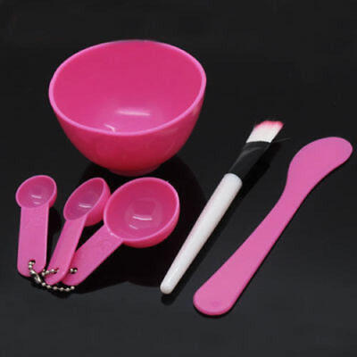 

DIY Facial Beauty Mask Bowl Makeup Tool with Brush Stir Measuring Spoon kit