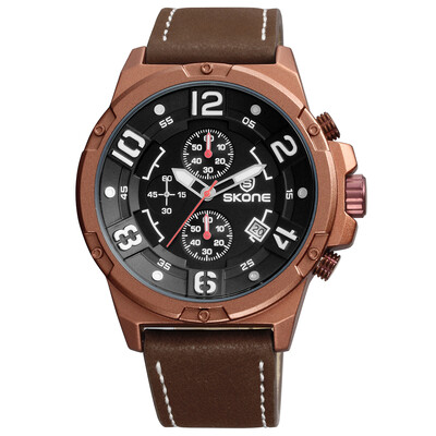

SKONE Fashion Casual Watch 3ATM Water-resistant Quartz Watch Luminous Men Wristwatches Male Relogio Musculino for Gentleman