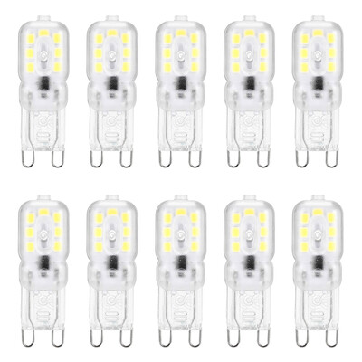 

Lightme 10PCS AC 220V 2W G9 SMD 2835 LED Lamp Bulb Spotlight with 14 LEDs