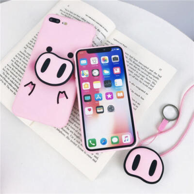 

UK Cartoon Cute Girl Pig Soft Dropproof Cover Case Holder For iPhone X XS Max XR