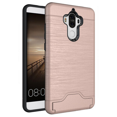 

Fivice Huawei mate9 Case TPU all-inclusive anti-drop brushed card with bracket mobile phone case
