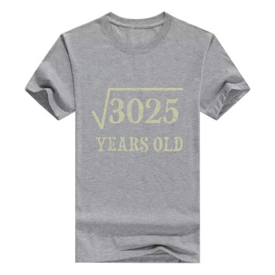 

55 yrs Years Old Square Root of 3025 55th Birthday T-Shirt