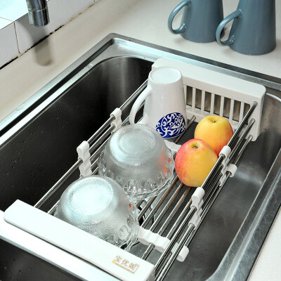 

Porcelain 30 Stainless Steel Kitchen Shelf Sink Drainage Tractor Rack Plate Holder Wagon Tank Shelf DQ-0075