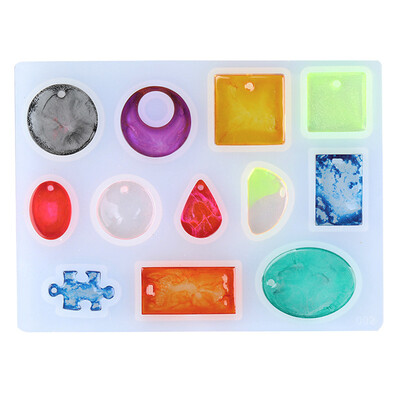 

Silica Gel Rectangle DIY Baked Cake Mould Pendant Jewelry Epoxy Resin Crystal Molds with Circular Shape