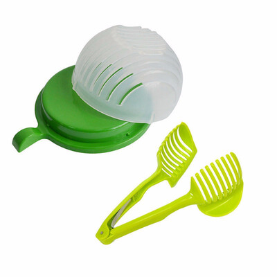 

Outdoor Salad Maker 60 Second Salad Cutter Bowl Set Salad Chopper with Fruit Slicer