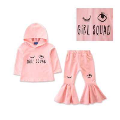 

Newborn Baby Girl HoodiesPants 2PCS Set Infant Hooded Clothes Set Tracksuit