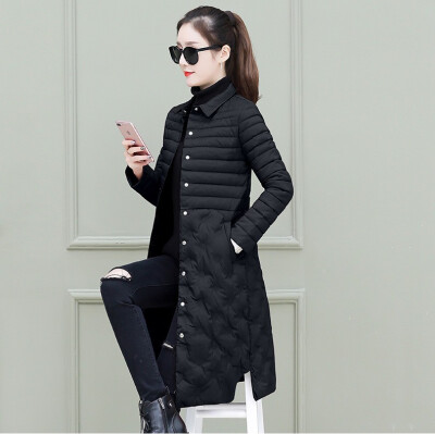 

Winter new fashion long slim slim down jacket cotton jacket