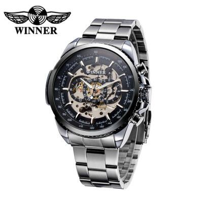 

Hollowed-out Semi Automatic Mechanical Watch High Quality Business Style Watch Luxury Hand-winding Man Wristwatch