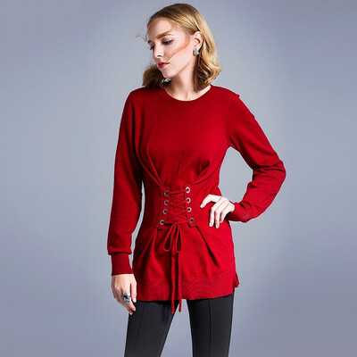 

New Womens High-end Wool Sweater Slim Warm Long-sleeved Sweater