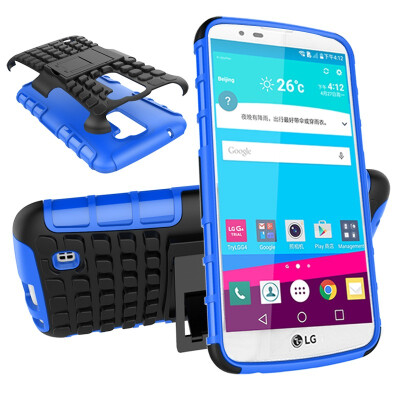 

Fivice LG K10 Case TPU anti-fall tire pattern back clip bracket phone case