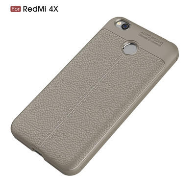 

Fivice Xiaomi Redmi 4X case Luxury leather TPU silicone anti-fall soft shell phone case