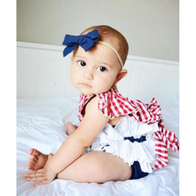 

Plaid Newborn Baby Girls Lace Denim Bodysuit Romper Jumpsuit Sunsuit Clothes UK