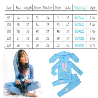 

USA Child Toddler Kids Girls Outfits Clothes Long Sleeve T shirt Tops Pants Set