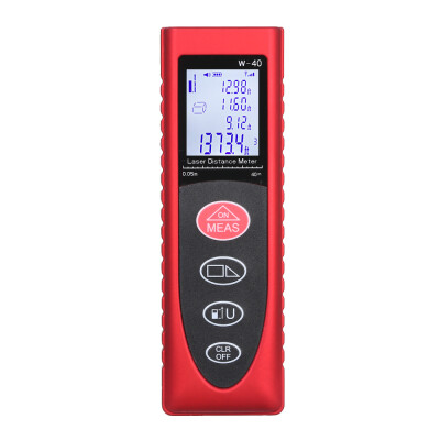 

80m Red Smart Handheld Distance Meter Portable Multifunction Space Measuring Tool with Backlit LCD Rangefinder Measure Distance V