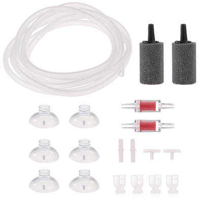 

Aquarium Air Pump Accessories Set with Airline Tubing Air Stones Check Valves Suction Cups Connectors