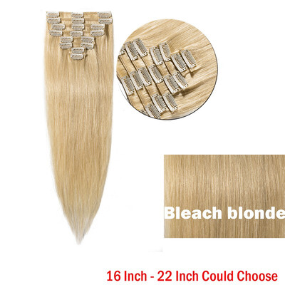 

Clip in 100 Real Human Hair Extensions Full Head Hair Extensions Remy Human Hair Silky Straight 8 Pieces