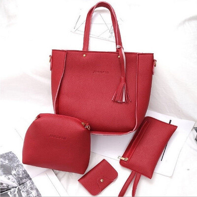 

4pcs Women Girl PU Leather Handbag Shoulder Bag Tote Purse Satchel Clutch Hot