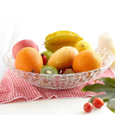 

Jingdong supermarket] green apple Luo Si series of glass fruit plate EQ3001-2 large 32cm