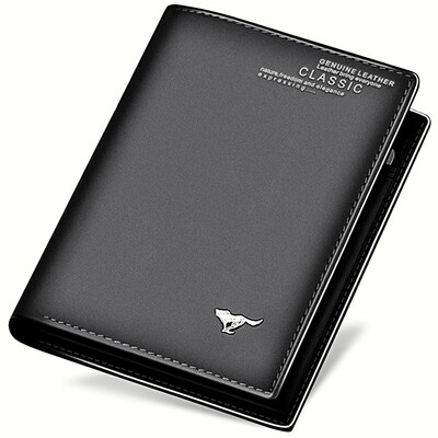 

Seven wolves SEPTWOLVES wallet men short paragraph fashion first layer of leather leather two fold vertical section of the multi-functional driver card holder card package 3A10236-1 black
