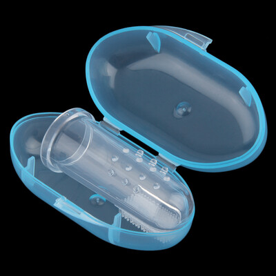 

Kids Baby Infant Soft Silicone Finger Toothbrush Teeth Rubber Massager W/Box