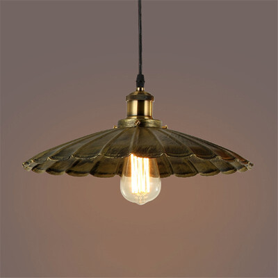 

Baycheer HL486942 Industrial Style 1377"White Pendant Light Retro LED Pendant with Floral Round Metal Shade