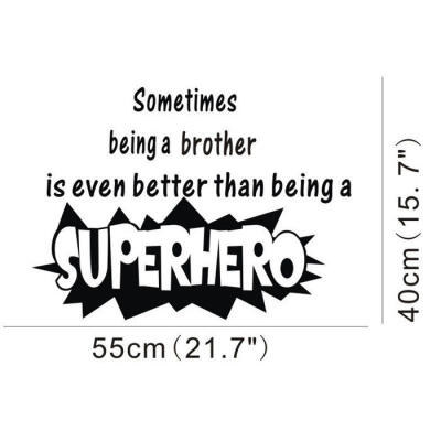 

Superhero Brother Quote Wall stickers Decals art Decal Kids Room home Decoration