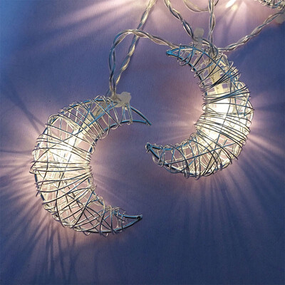 

NeillieN LED Light String Christmas Day home decoration pendant handmade wire Moon LED string creative gift Holiday lighting