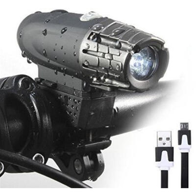 

USB Rechargeable LED Bicycle Bright Bike Front Headlight Lamp waterproof ky