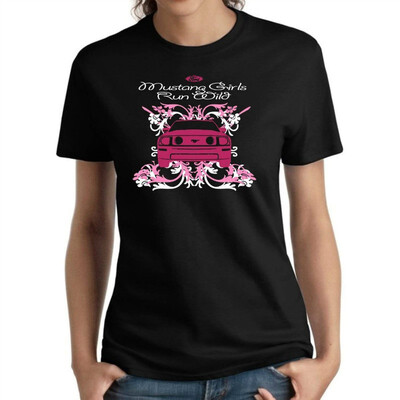 

Licensed Ford Ladies Shirt Mustang Girls Run Wild Womens Missy -3XL