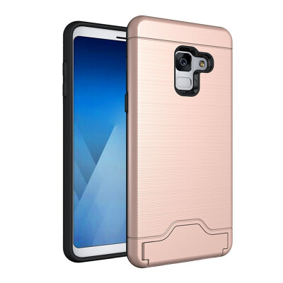 

Fivice Samsung A5 2018A530 Case TPU all-inclusive anti-drop brushed card with bracket mobile phone case