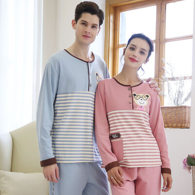 

Антарктика (Nanjiren) WH14B572 Pajamas Home Service Мужчины и женщины с длинным рукавом Главная Комплект одежды Хлопок Пара Пижамы Panda Women XL