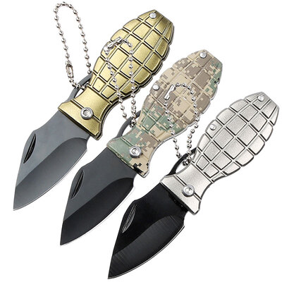 

Mountain hole hole outdoor folding knife set camping knife tactical knife self-defense knife multi-function survival knife grenade knife three-piece gray camouflage camouflage CM8011