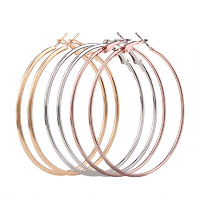

Round Hoop Earrings Set Gold Silver Metal Earrings Big Round Earrings for Women