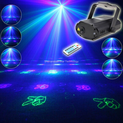 

ESHINY Remote Blue Green Laser 12 Christmas Patterns Projector DJ Dance Disco Bar Party Xmas Stage Effect Light T171