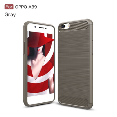 

Fivice OPPO A57A39 case Luxury brushed carbon fiber TPU soft shell