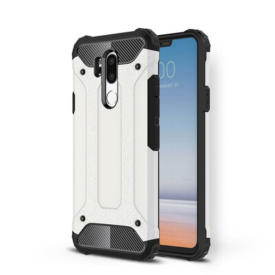 

Fivice LG G7 case Luxury Silicone Diamond Armor PC Hard Shell Phone Case