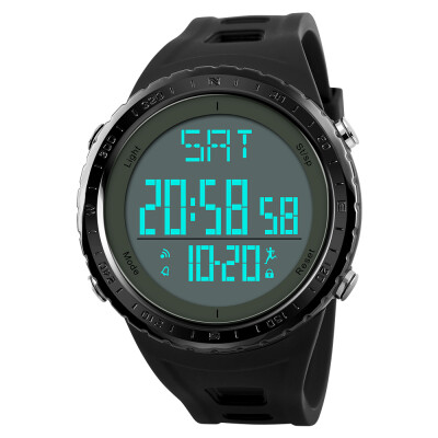 

SKMEI 1288 Men Analog Digital Electronic Watch Fashion Casual Pedometer Sports Male Wristwatch 2 Time Alarm 5ATM Waterproof