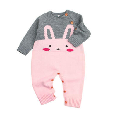 

Toddler Newborn Baby Girls Boy Bunny Romper Sweater Jumpsuit Outfits Clothing