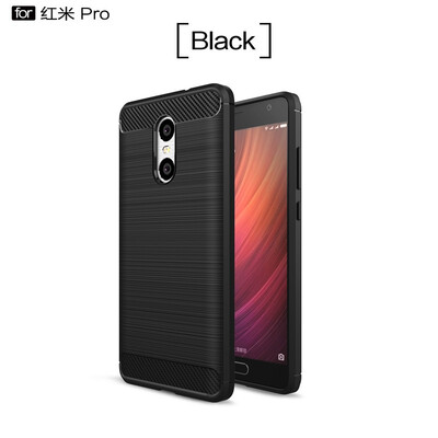 

Fivice Xiaomi Redmi pro case Luxury brushed carbon fiber TPU soft shell
