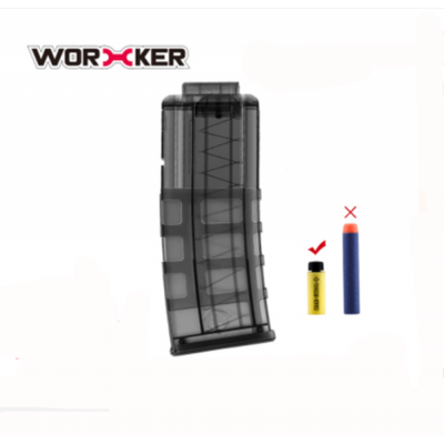 

Worker Mod 12-darts Magazine Quick Reload Clip for Nerf N-strike Elite Toy Black