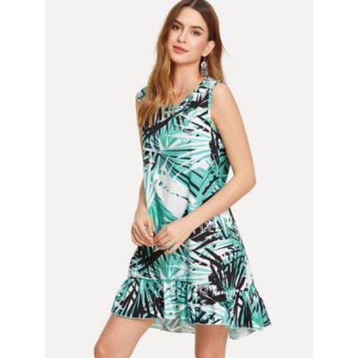 

Women sexy Summer bodycon bandage evening cocktail party Mini dress Print skirt