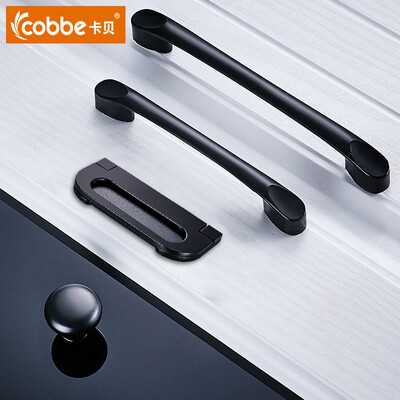 

Kabe Cobbe handle door handle drawer drawer handle American door handle hardware accessories LS84 black 96 hole distance single