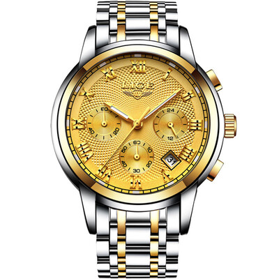 

LIGE 9849 Quartz Man Watch Unique Fashion Sport Casual Brand Quartz Clock Luxury Stainless Steel Strap Waterproof Wrist Watch Relo